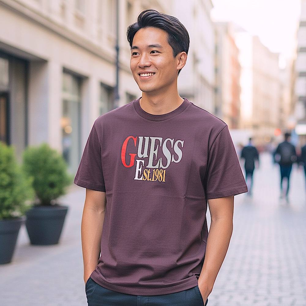 GUESS Originals Logo T-Shirt 1990’s y2k Men’s Black Tee Size Medium